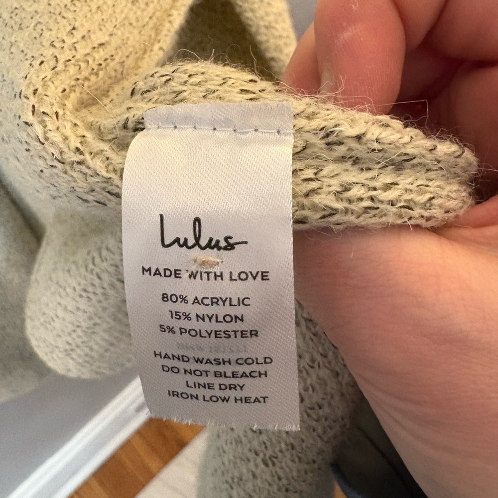 Lulu's Cream Open-Front Long Knit Cardigan - Picture 9 of 10
